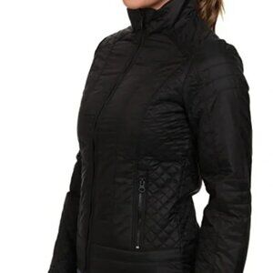 NWOT The North Face Black Quilted Insulated Motorcycle Like Style Jacket S/ P